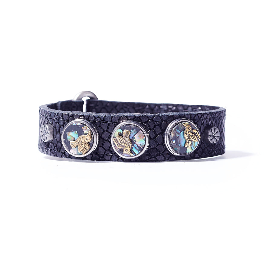 Noosa Armband Petite Pattern D-ring Black