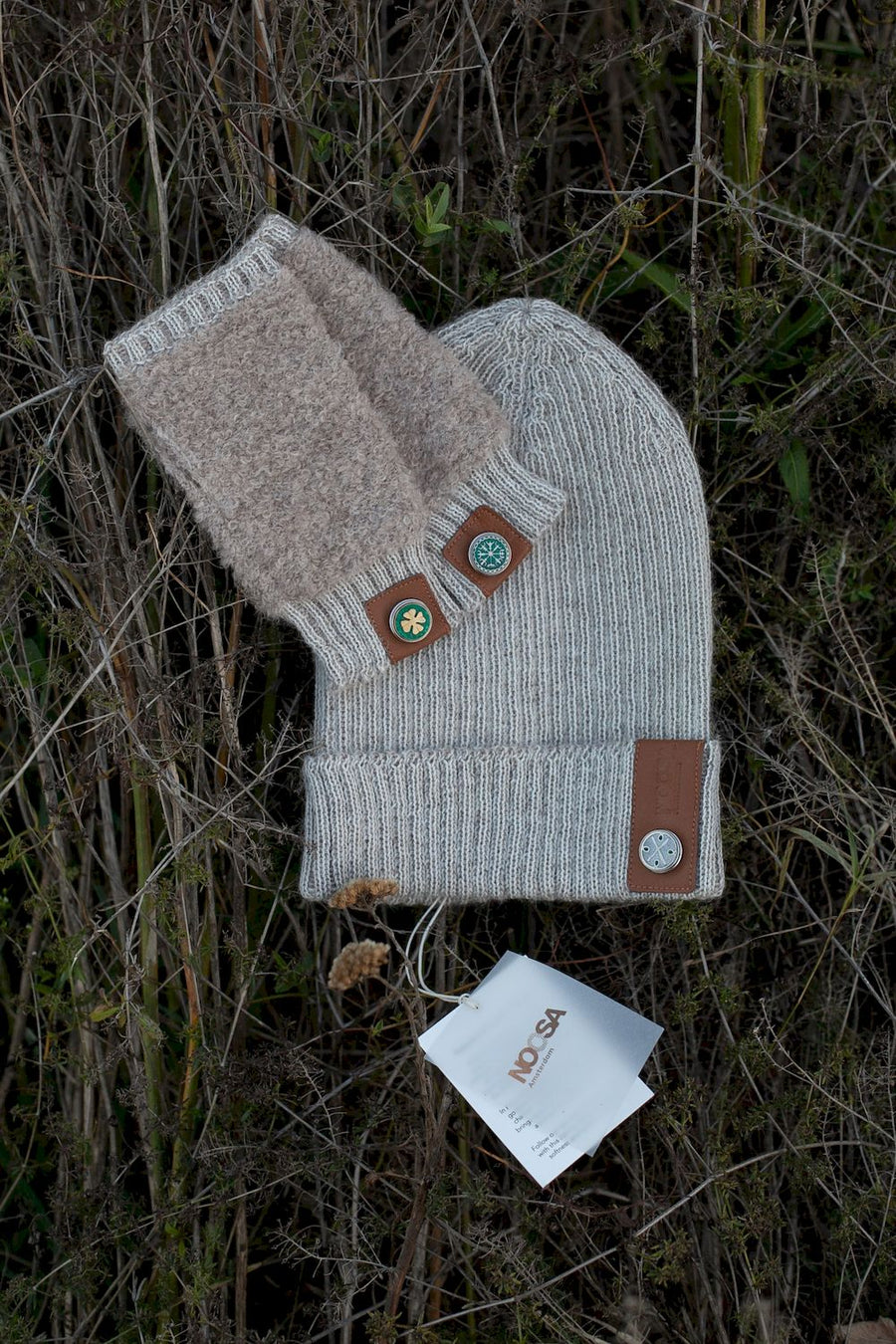 NOOSA Pachamama beanie in alpaca – Latte Mélange