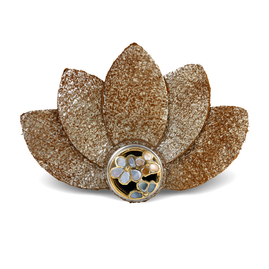 Noosa Broche Padma Metallic Gold