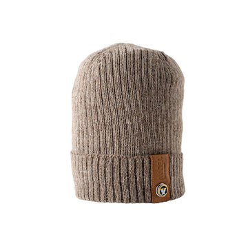 NOOSA Pachamama beanie in alpaca – Taupe brown melange