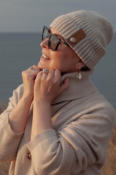 NOOSA Pachamama beanie in alpaca – Latte Mélange