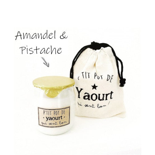Geurkaars Yoghurtpotje - Amandel & Pistache