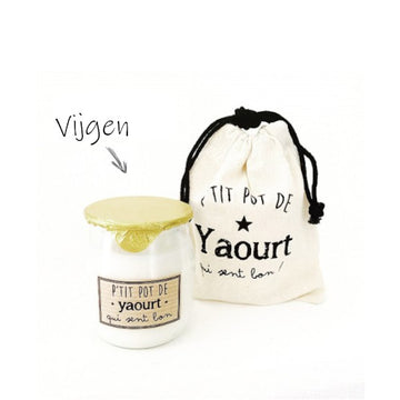 Geurkaars Yoghurtpotje - Vijgen