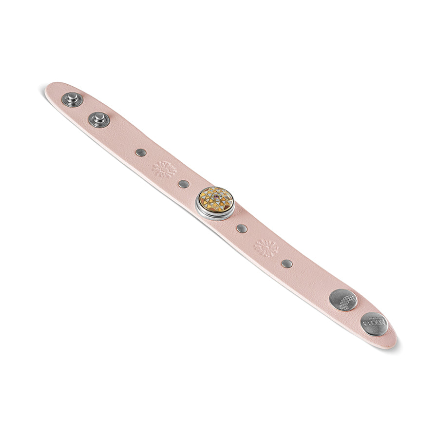 Noosa Armband Original Daisy Silver Studs Blush Pink - Limited Edition